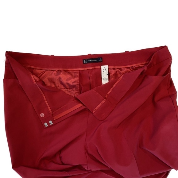 NWT NY&C Plus Wide Leg Coin Pocket Pant Office Dress Ruby Red Pant Plus Size 4X - Picture 6 of 9